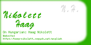 nikolett haag business card